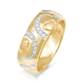 Золотое кольцо КЮЗ Del'ta DБР090012 с бриллиантом DБР090012 фото