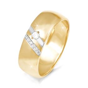 Золотое кольцо КЮЗ Del'ta DБР090013 с бриллиантом DБР090013 фото