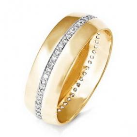 Золотое кольцо КЮЗ Del'ta DБР090017/18 с бриллиантом DБР090017/18 фото