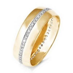 Золотое кольцо КЮЗ Del'ta DБР090017/19 с бриллиантом DБР090017/19 фото