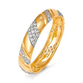 Золотое кольцо КЮЗ Del'ta DБР090030 с бриллиантом DБР090030 фото