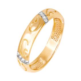 Золотое кольцо КЮЗ Del'ta DБР090036 с бриллиантом DБР090036 фото