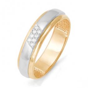 Золотое кольцо КЮЗ Del'ta DБР090064 с бриллиантом DБР090064 фото
