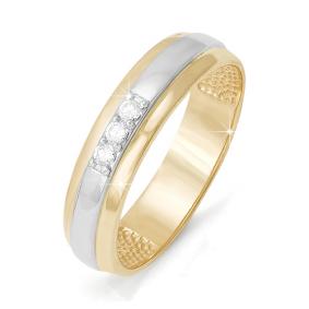 Золотое кольцо КЮЗ Del'ta DБР090068 с бриллиантом DБР090068 фото