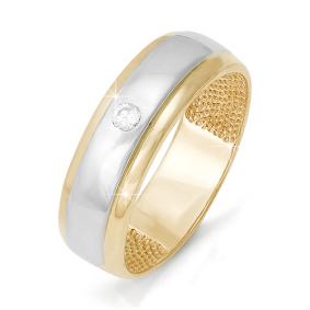 Золотое кольцо КЮЗ Del'ta DБР090069 с бриллиантом DБР090069 фото