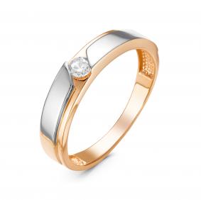 Золотое кольцо КЮЗ Del'ta DБР090106 с бриллиантом DБР090106 фото
