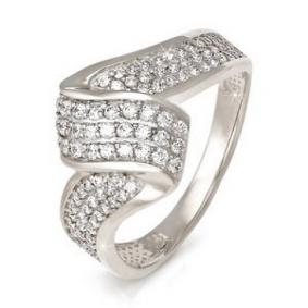 Кольцо из белого золота КЮЗ Del'ta DБР110020 с бриллиантом DБР110020 фото