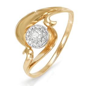 Золотое кольцо КЮЗ Del'ta DБР110068 с бриллиантом DБР110068 фото