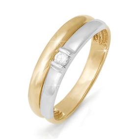 Золотое кольцо КЮЗ Del'ta DБР110242 с бриллиантом DБР110242 фото