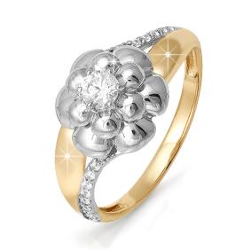 Золотое кольцо КЮЗ Del'ta DБР110404 с бриллиантом DБР110404 фото