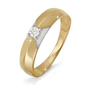 Золотое кольцо КЮЗ Del'ta DБР110499 с бриллиантом DБР110499 фото