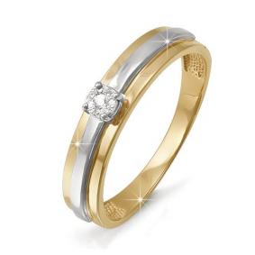 Золотое кольцо КЮЗ Del'ta DБР110501 с бриллиантом DБР110501 фото