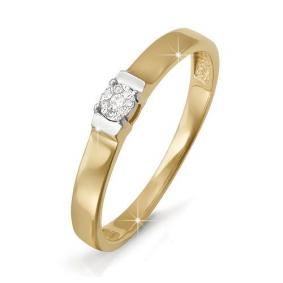 Золотое кольцо КЮЗ Del'ta DБР110505 с бриллиантом DБР110505 фото