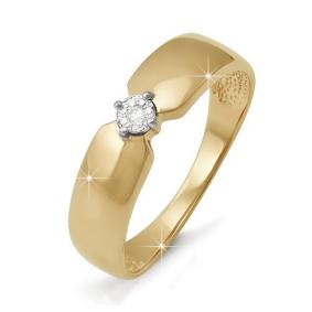 Золотое кольцо КЮЗ Del'ta DБР110509 с бриллиантом DБР110509 фото