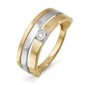 Золотое кольцо КЮЗ Del'ta DБР110517 с бриллиантом DБР110517 фото