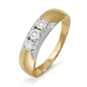 Золотое кольцо КЮЗ Del'ta DБР110533 с бриллиантом DБР110533 фото