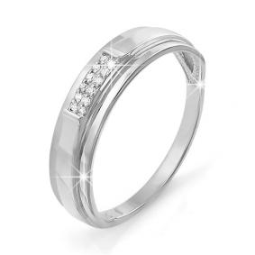 Кольцо из белого золота КЮЗ Del'ta DБР110558 с бриллиантом DБР110558 фото