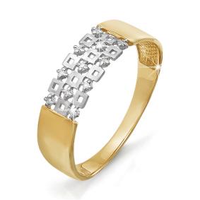 Золотое кольцо КЮЗ Del'ta DБР110587 с бриллиантом DБР110587 фото