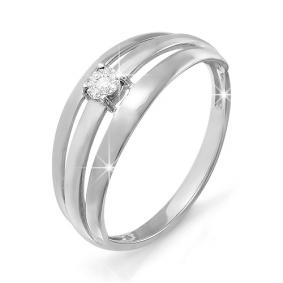 Золотое кольцо КЮЗ Del'ta DБР110590 с бриллиантом DБР110590 фото