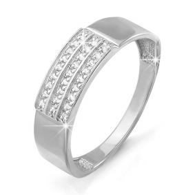 Кольцо из белого золота КЮЗ Del'ta DБР110592 с бриллиантом DБР110592 фото