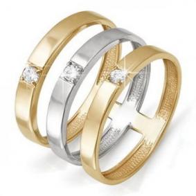 Золотое кольцо КЮЗ Del'ta DБР110603 с бриллиантом DБР110603 фото