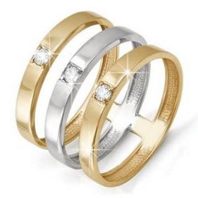 Золотое кольцо КЮЗ Del'ta DБР110604 с бриллиантом DБР110604 фото