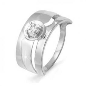 Золотое кольцо КЮЗ Del'ta DБР110614 с бриллиантом DБР110614 фото