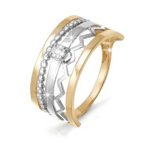 Золотое кольцо КЮЗ Del'ta DБР110621 с бриллиантом DБР110621 фото