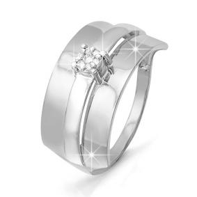 Золотое кольцо КЮЗ Del'ta DБР110624 с бриллиантом DБР110624 фото