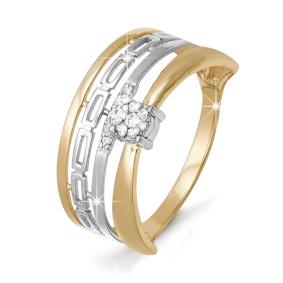 Золотое кольцо КЮЗ Del'ta DБР110625 с бриллиантом DБР110625 фото