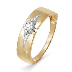 Золотое кольцо КЮЗ Del'ta DБР110635 с бриллиантом DБР110635 фото