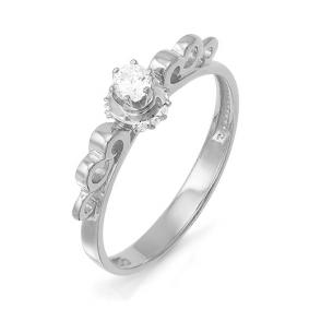 Золотое кольцо КЮЗ Del'ta DБР110696 с бриллиантом DБР110696 фото