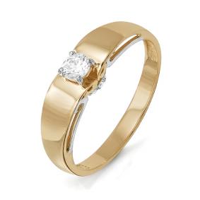 Золотое кольцо КЮЗ Del'ta DБР110705 с бриллиантом DБР110705 фото