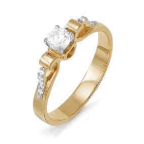 Золотое кольцо КЮЗ Del'ta DБР110707 с бриллиантом DБР110707 фото