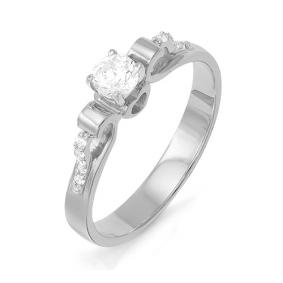 Золотое кольцо КЮЗ Del'ta DБР110708 с бриллиантом DБР110708 фото