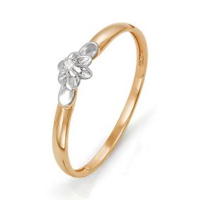 Золотое кольцо КЮЗ Del'ta DБР110717 с бриллиантом DБР110717 фото