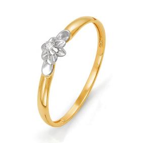 Золотое кольцо КЮЗ Del'ta DБР110717л с бриллиантом DБР110717л фото