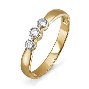 Золотое кольцо КЮЗ Del'ta DБР110737 с бриллиантом DБР110737 фото