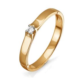 Золотое кольцо КЮЗ Del'ta DБР110747 с бриллиантом DБР110747 фото