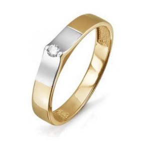 Золотое кольцо КЮЗ Del'ta DБР110755 с бриллиантом DБР110755 фото