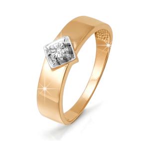 Золотое кольцо КЮЗ Del'ta DБР110821 с бриллиантом DБР110821 фото