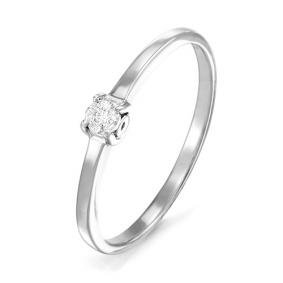 Золотое кольцо КЮЗ Del'ta DБР110847 с бриллиантом DБР110847 фото