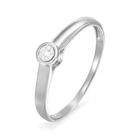 Золотое кольцо КЮЗ Del'ta DБР110849 с бриллиантом DБР110849 фото