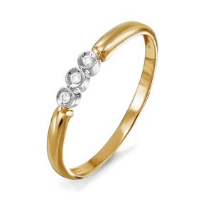 Золотое кольцо КЮЗ Del'ta DБР110864 с бриллиантом DБР110864 фото