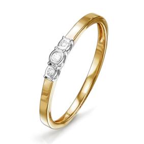 Золотое кольцо КЮЗ Del'ta DБР110868 с бриллиантом DБР110868 фото