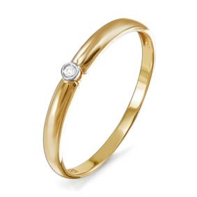 Золотое кольцо КЮЗ Del'ta DБР110876 с бриллиантом DБР110876 фото