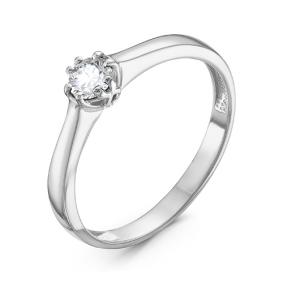 Кольцо из белого золота КЮЗ Del'ta DБР110890б с бриллиантом DБР110890б фото