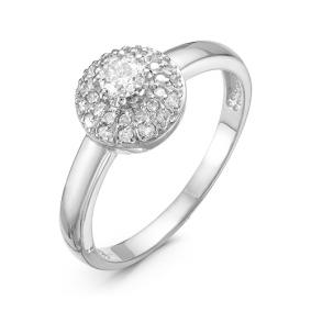 Кольцо из белого золота КЮЗ Del'ta DБР110897б с бриллиантом DБР110897б фото