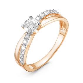 Золотое кольцо КЮЗ Del'ta DБР110899 с бриллиантом DБР110899 фото