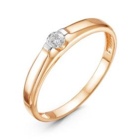 Золотое помолвочное кольцо КЮЗ Del'ta с бриллиантом DБР110905 DБР110905 фото